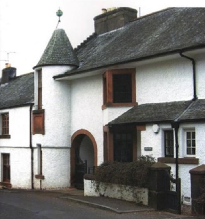 Picturesque row of houses in George Street, Doune